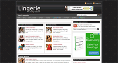 Desktop Screenshot of lingeriemagazine.net